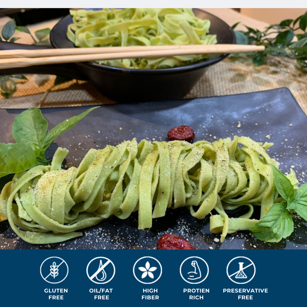 Jowar Spinach Fettuccine