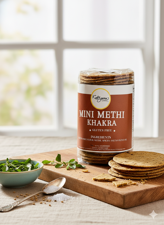 Mini Gluten Free Methi Khakhra