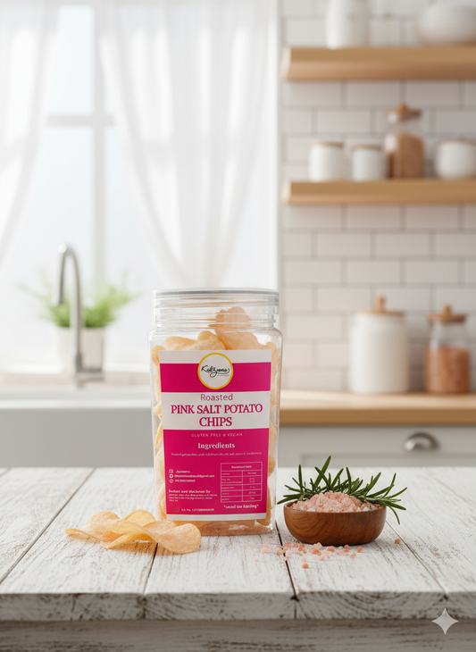 Pink salt banana chips