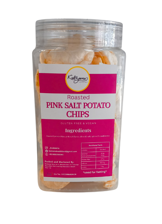 Pink salt banana chips