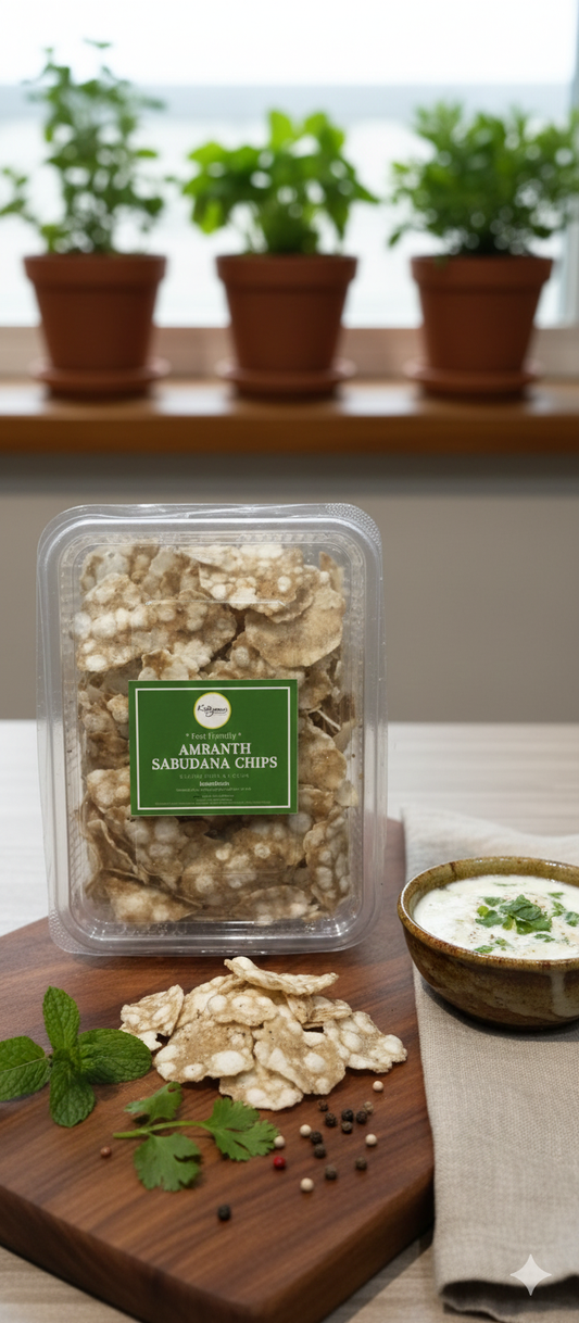 Amaranth Sabudana Chips rajgira fasting food upvas friendly healthy snack india